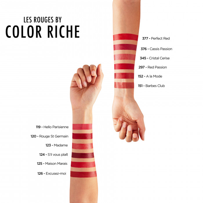 COLOR RICHE LIPSTICK 377-PERFECT RED