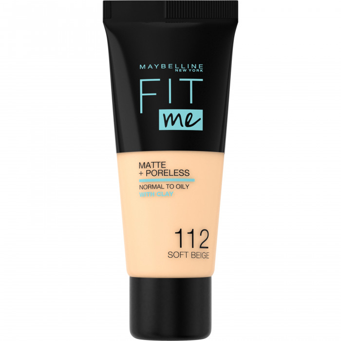 FIT ME! FOUNDATION MATTE+PORELESS 112-SOFT BEIGE 30 ML