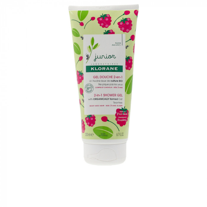 JUNIOR BATH GEL HAIR&BODY RASPBERRY 200 ML