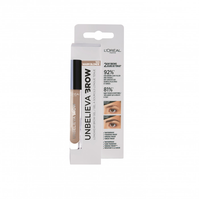 UNBELIEVA BROW GEL 103-WARM BLONDE