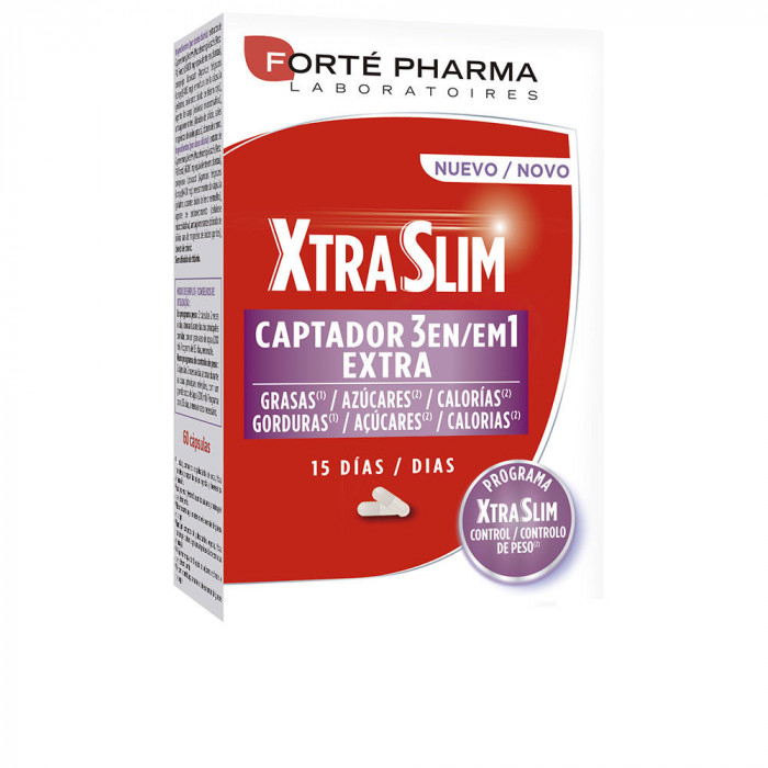 XTRASLIM CAPTADOR 3 EN 1 EXTRA 60 CÁPSULAS