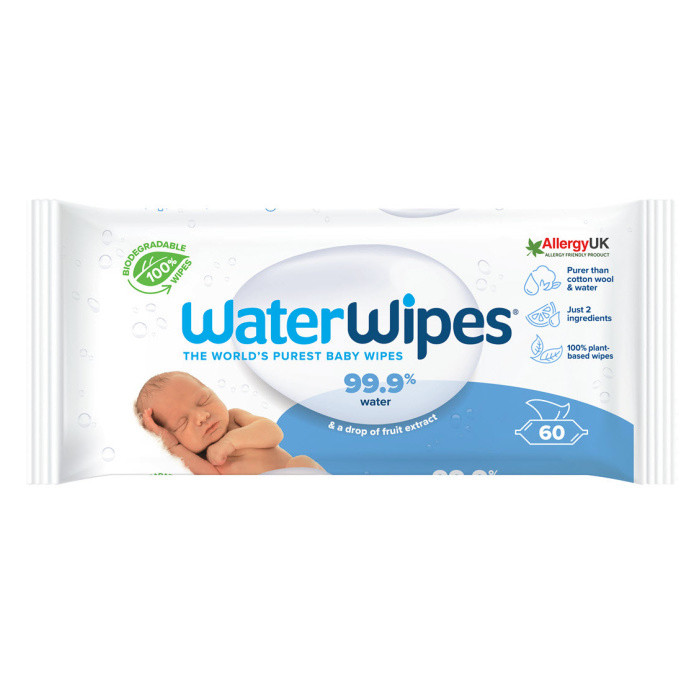 WATERWIPES TOALLITAS BABY AGUA 99,9% BIO 180 U