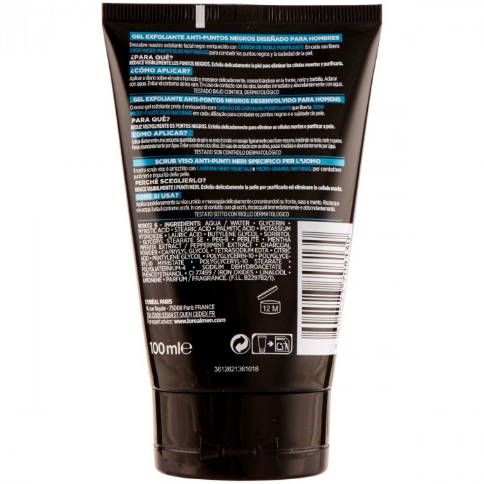 L´OREAL MEN PURE CHAR.EXFO.100