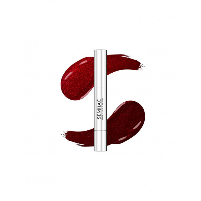 MARKER SEMIPERMANENTE ONE STEP SEMILAC - S590 GLITTER RED - 3ML