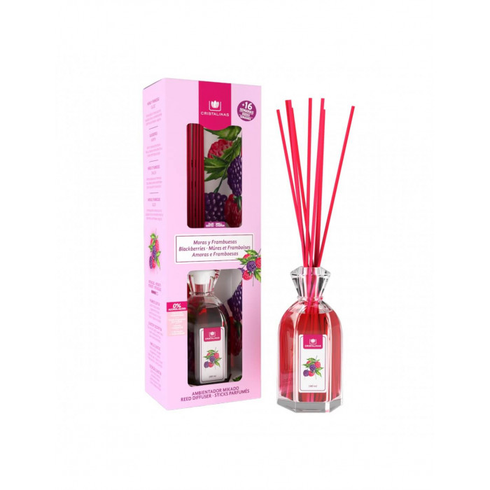 MIKADO AMBIENTADOR 0% MORAS Y FRAMBUESAS 180 ML