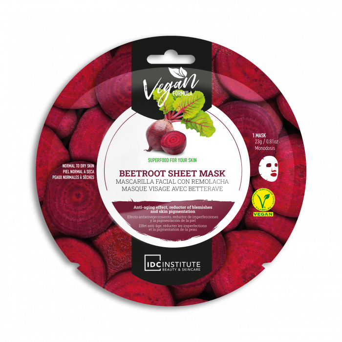 IDC INSTITUTE MASK BEETROOT FOR NORMAL TO DRY SKIN 23G ANTI-AGING EFFECT, REDUCTOR OF BLEMISHES AND SKIN PIGMENTATION