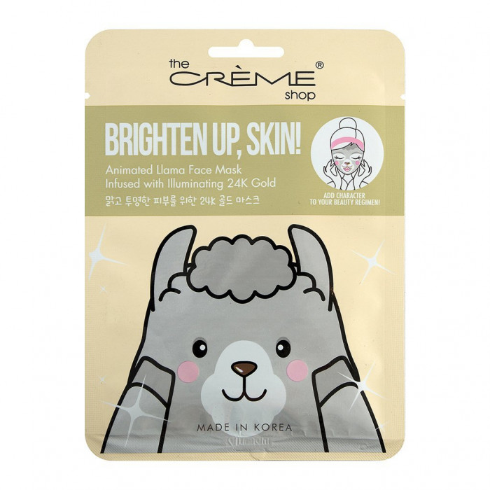 BRIGHTEN UP, SKIN! ANIMATED LLAMA FACE MASK