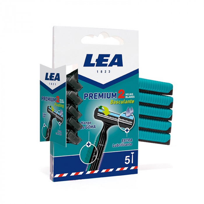 LEA PREMIUM 2 HOJAS BASCULANTE MAQUINILLA DESECHABLE