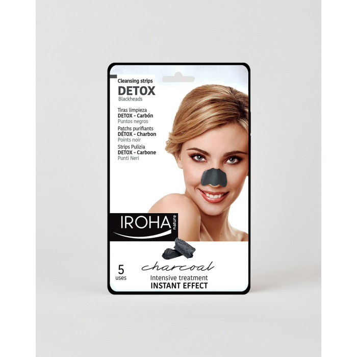 DETOX CHARCOAL BLACK NOSE STRIPS 5 UDS