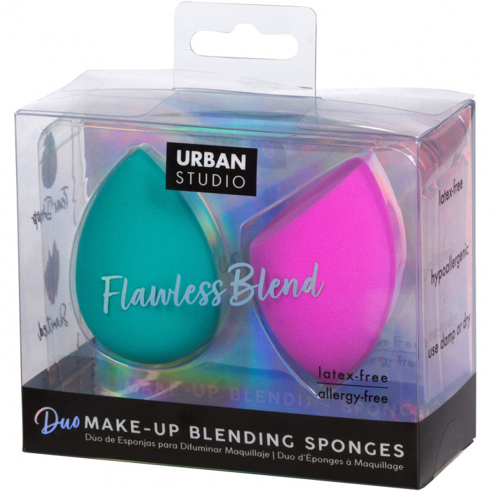 DUO MAKE-UP BLENDING SPONGES (TEAL / PURPLE)