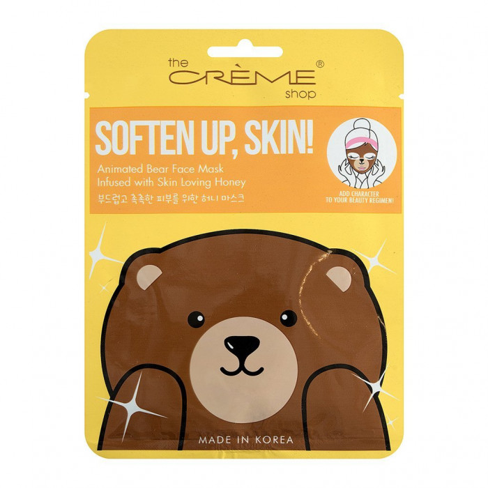 SOFTEN UP, SKIN! ANIMATED BEAR FACE MASK