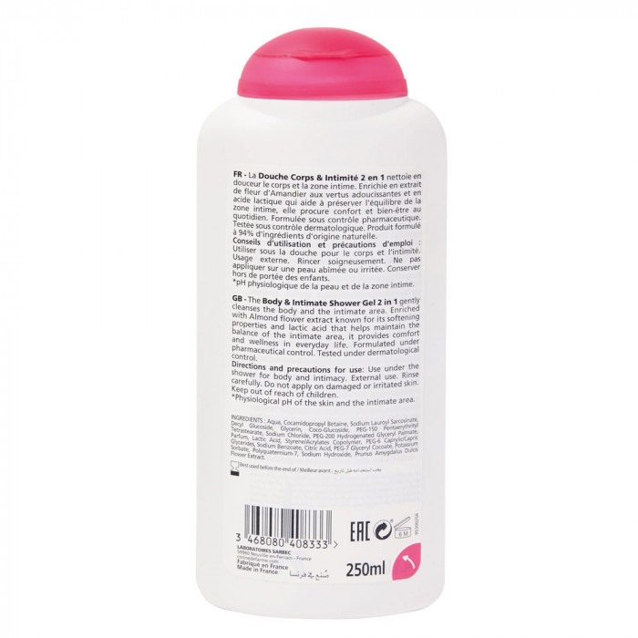 DUCHA CUERPO Y ZONA ÍNTIMA SUAVE - 250ML