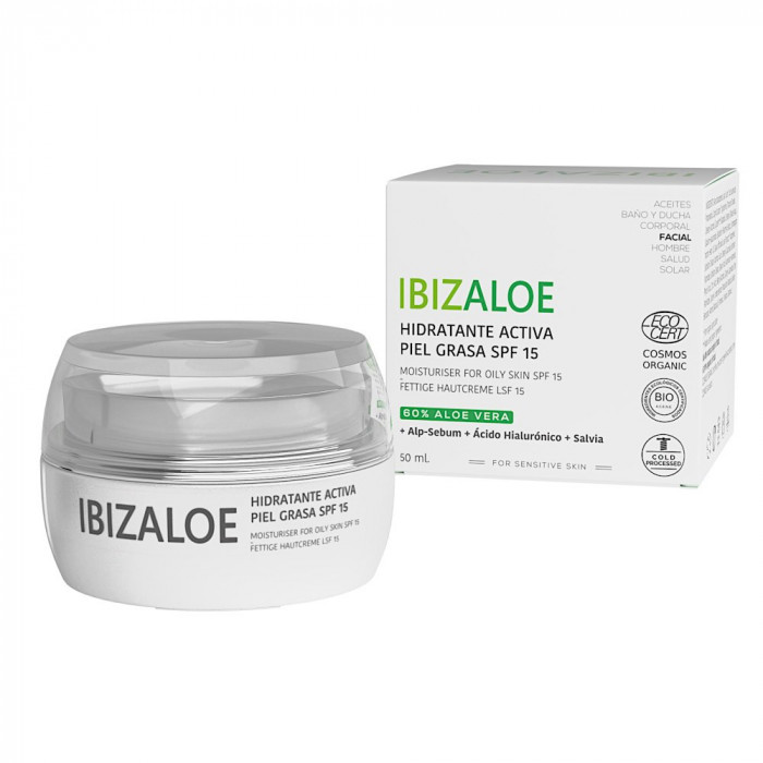 IBIZALOE HIDRATANTE ACTIVA PIEL GRASA SPF 15 50 ML