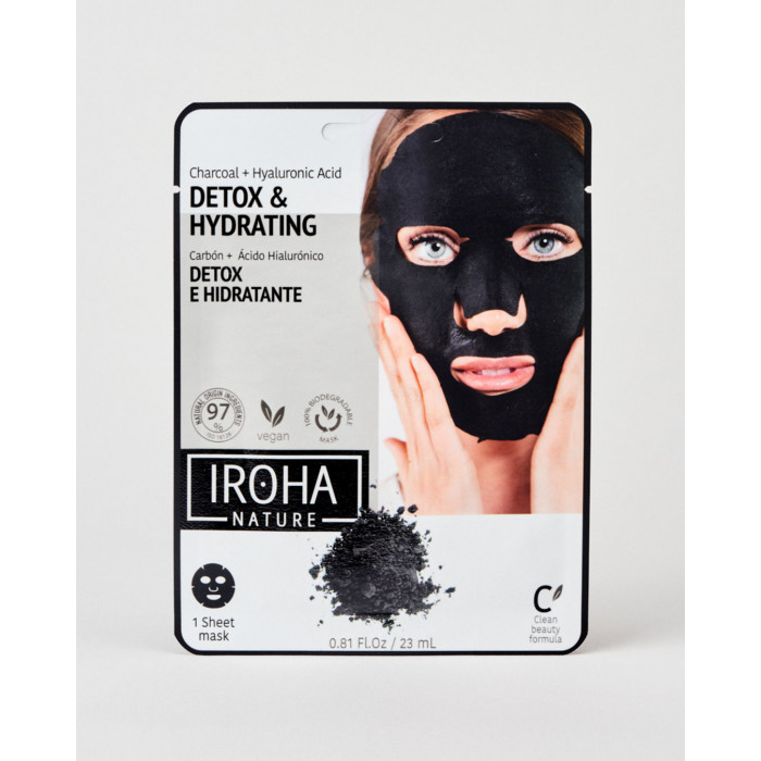 DETOX CHARCOAL BLACK TISSUE FACIAL MASK 1USE