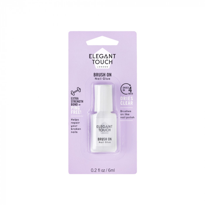 PEGAMENTO CON PINCEL_4 SECOND BRUSH ON NAIL GLUE - 6ML ELEGANT TOUCH