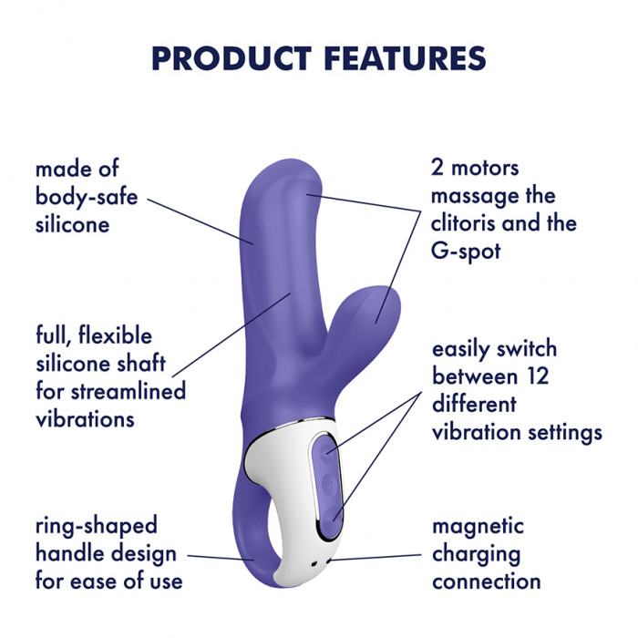 SATISFYER MAGIC BUNNY VIBRADOR PURPURA 1UN