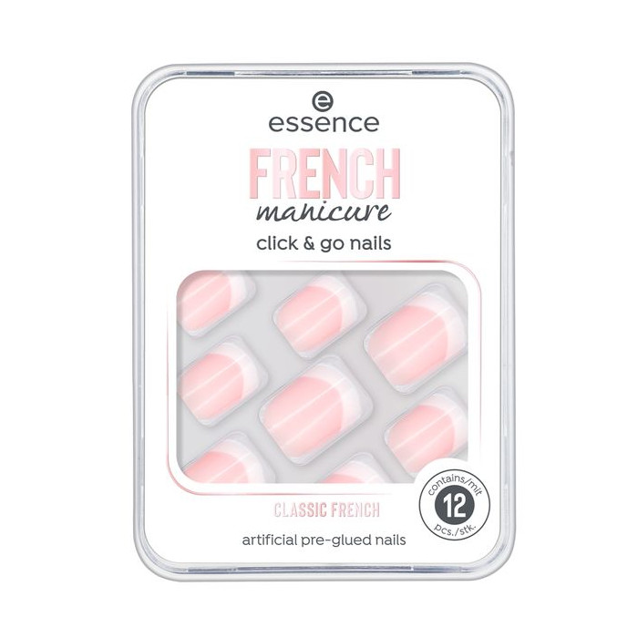 ESSENCE FRENCH MANICURE CLICK & GO UÑAS ARTIFICIALES 01