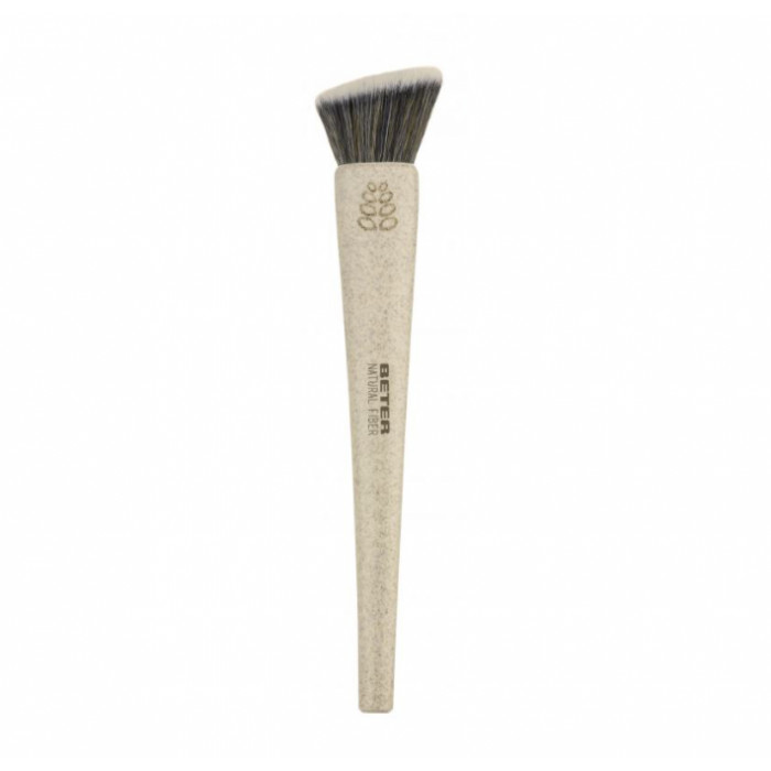 BROCHA MAQUILLAJE FLAT TOP KABUKI NATURAL FIBER BEIGE