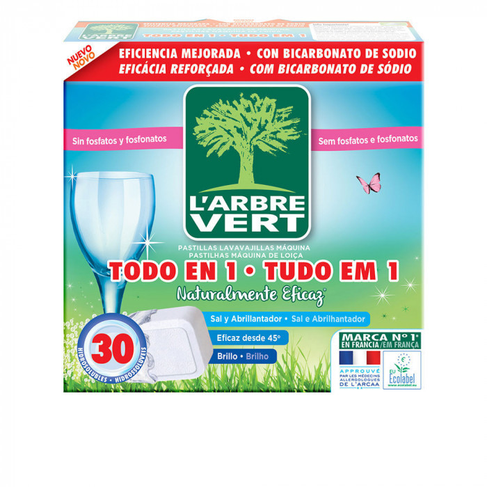 LARBRE VERT LAVAVAJILLAS MÁQUINA TODO EN 1 30 PASTILLAS