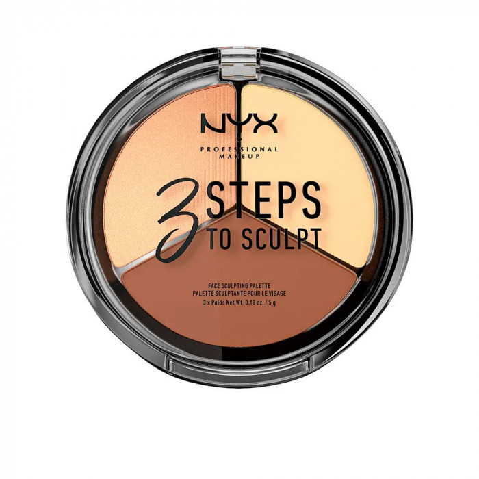 3 STEPS TO SCULPT FACE SCULPTING PALETTE LIGHT 5 GR