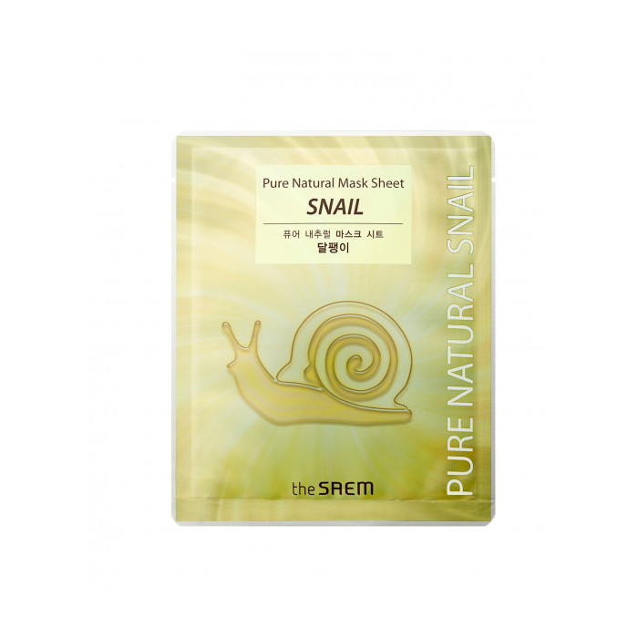 PURE NATURAL MASK SHEET (SNAIL) MASCARILLA DE CARACOL 20ML