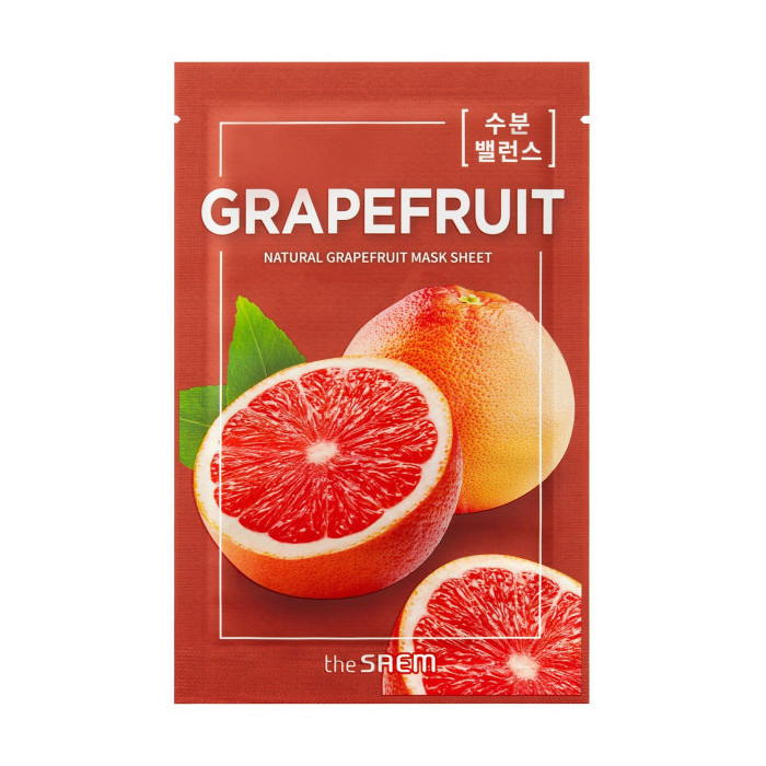 NATURAL GRAPEFRUIT MASK SHEET MASCARILLA POMELO 21ML