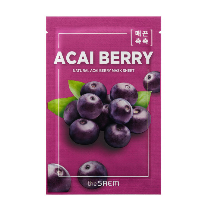 NATURAL ACAI BERRY MASK SHEET MASCARILLA BAYAS DE ACAI 21ML