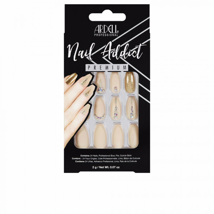 NAIL ADDICT NUDE JEWELED 1 U