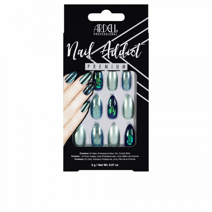 NAIL ADDICT GREEN GLITTER CHROME 1 U