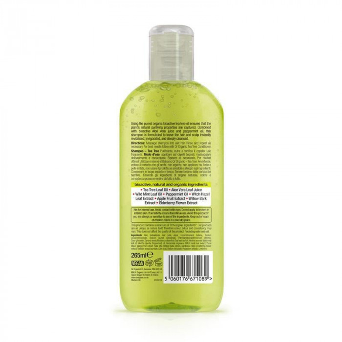 BIOACTIVE ORGANIC TEA TREE SHAMPOO 265 ML