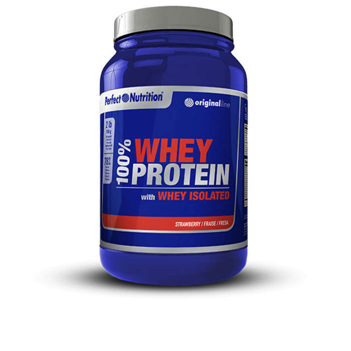 100% WHEY PROTEIN + ISO 2 LBS FRESA 908 GR