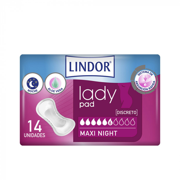 LADY PAD MAXI NIGHT 6 DROPS 14 U