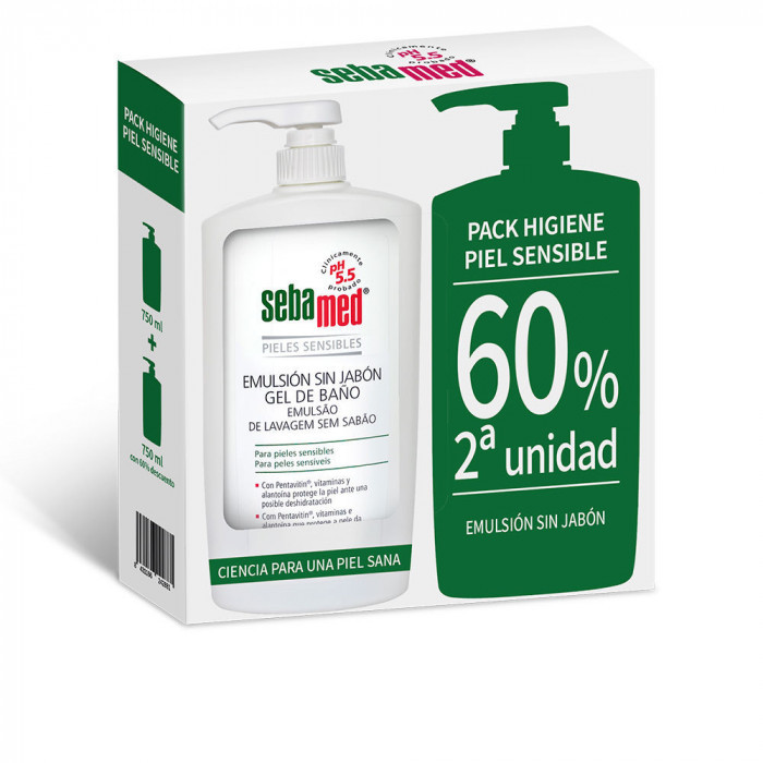 EMULSIÓN SIN JABÓN GEL DE BAÑO PROMO 2 X 750 ML